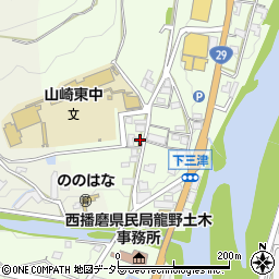兵庫県宍粟市山崎町三津361周辺の地図