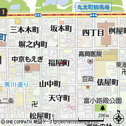 京都府京都市中京区福屋町周辺の地図