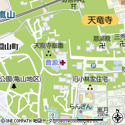 天龍寺周辺の地図
