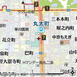 京都府京都市中京区少将井町周辺の地図