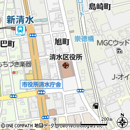 静岡県静岡市清水区周辺の地図