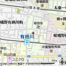 京都府京都市右京区嵯峨野神ノ木町周辺の地図