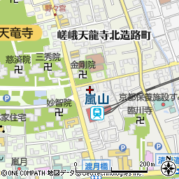 京都府京都市右京区嵯峨天龍寺造路町16周辺の地図