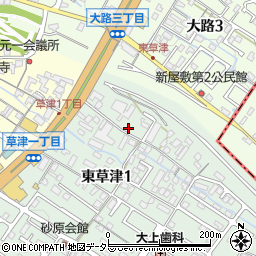 株式会社下平電機製作所　草津営業所周辺の地図