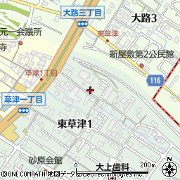 株式会社下平電機製作所　草津営業所周辺の地図