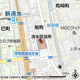 静岡市役所区役所清水福祉事務所　障害者支援課・給付係周辺の地図