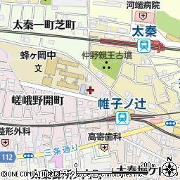 京都府京都市右京区太秦帷子ケ辻町1-14周辺の地図