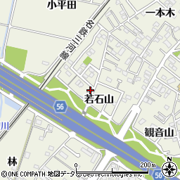 愛知県豊田市花園町若石山周辺の地図