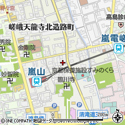 京都府京都市右京区嵯峨天龍寺造路町6周辺の地図