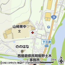 兵庫県宍粟市山崎町三津382周辺の地図