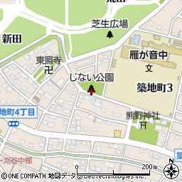 じない公園トイレ周辺の地図