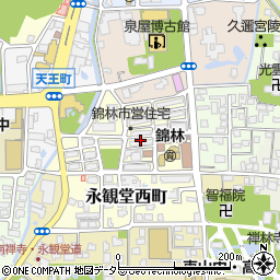 京都市役所都市計画局　錦林市営住宅管理事務所周辺の地図