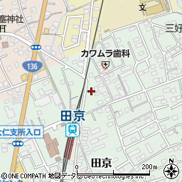 静岡県伊豆の国市田京689-8周辺の地図