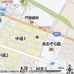 滋賀県蒲生郡日野町中道1丁目87-6周辺の地図