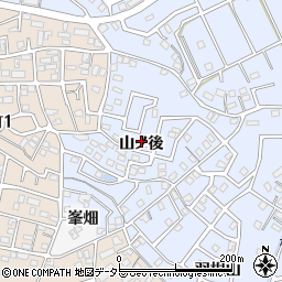 愛知県大府市横根町山ノ後周辺の地図