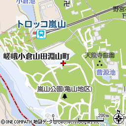 嵐山公園亀山地区トイレ４周辺の地図