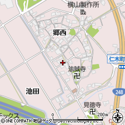 愛知県岡崎市仁木町郷西146周辺の地図