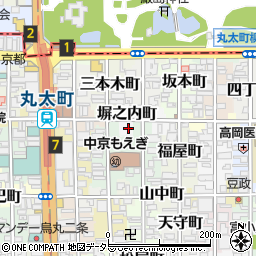 京都府京都市中京区塀之内町621周辺の地図