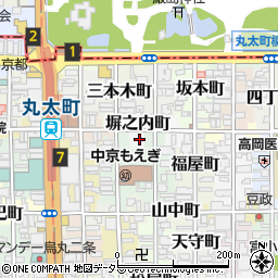 京都府京都市中京区塀之内町621周辺の地図