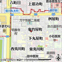 京都府京都市中京区東竹屋町周辺の地図