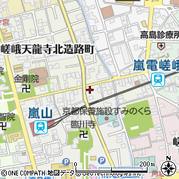 京都府京都市右京区嵯峨天龍寺造路町5周辺の地図