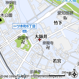 愛知県刈谷市一ツ木町（大師井）周辺の地図