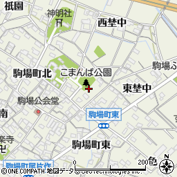 愛知県豊田市駒場町東74周辺の地図