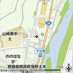 兵庫県宍粟市山崎町三津393周辺の地図