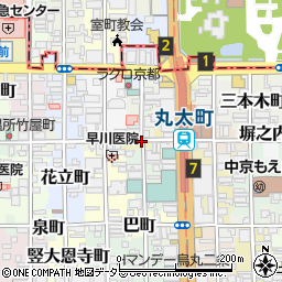 京都府京都市中京区亀屋町周辺の地図