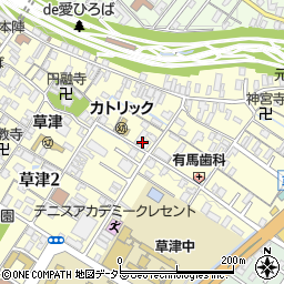 草津教会周辺の地図