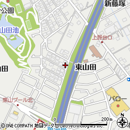 愛知県東海市富木島町東山田周辺の地図