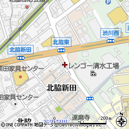 静岡県静岡市清水区北脇新田615周辺の地図