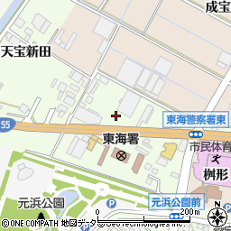 愛知県東海市横須賀町天宝新田周辺の地図