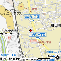 〒474-0025 愛知県大府市中央町の地図