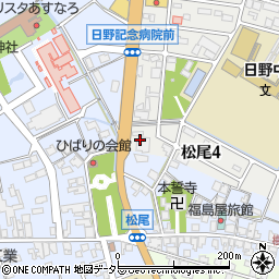 来来亭　日野店周辺の地図