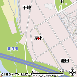 愛知県岡崎市仁木町家下周辺の地図