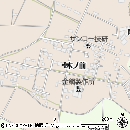 愛知県豊田市若林東町木ノ前周辺の地図