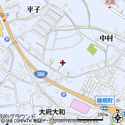愛知県大府市横根町中村22-1周辺の地図