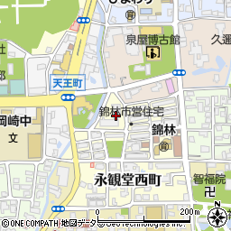 京都府京都市左京区鹿ケ谷高岸町周辺の地図