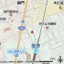 静岡県伊豆の国市田京681-1周辺の地図