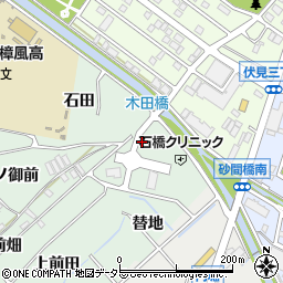 愛知県東海市大田町下前田周辺の地図