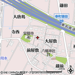 愛知県豊田市配津町浦屋敷周辺の地図
