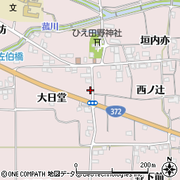 京都府亀岡市稗田野町佐伯大日堂34周辺の地図