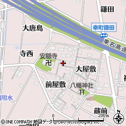 愛知県豊田市配津町（浦屋敷）周辺の地図
