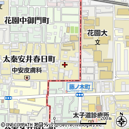 京都府京都市右京区花園春日町周辺の地図