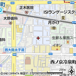 京都府京都市中京区西ノ京平町91周辺の地図