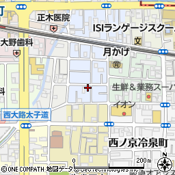 京都府京都市中京区西ノ京平町95周辺の地図