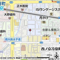 京都府京都市中京区西ノ京平町88周辺の地図