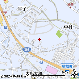 愛知県大府市横根町中村22周辺の地図