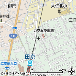静岡県伊豆の国市田京692-34周辺の地図